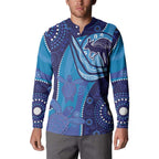 Australia Ngarrindjeri Button Sweatshirt Animal Aboriginal Art