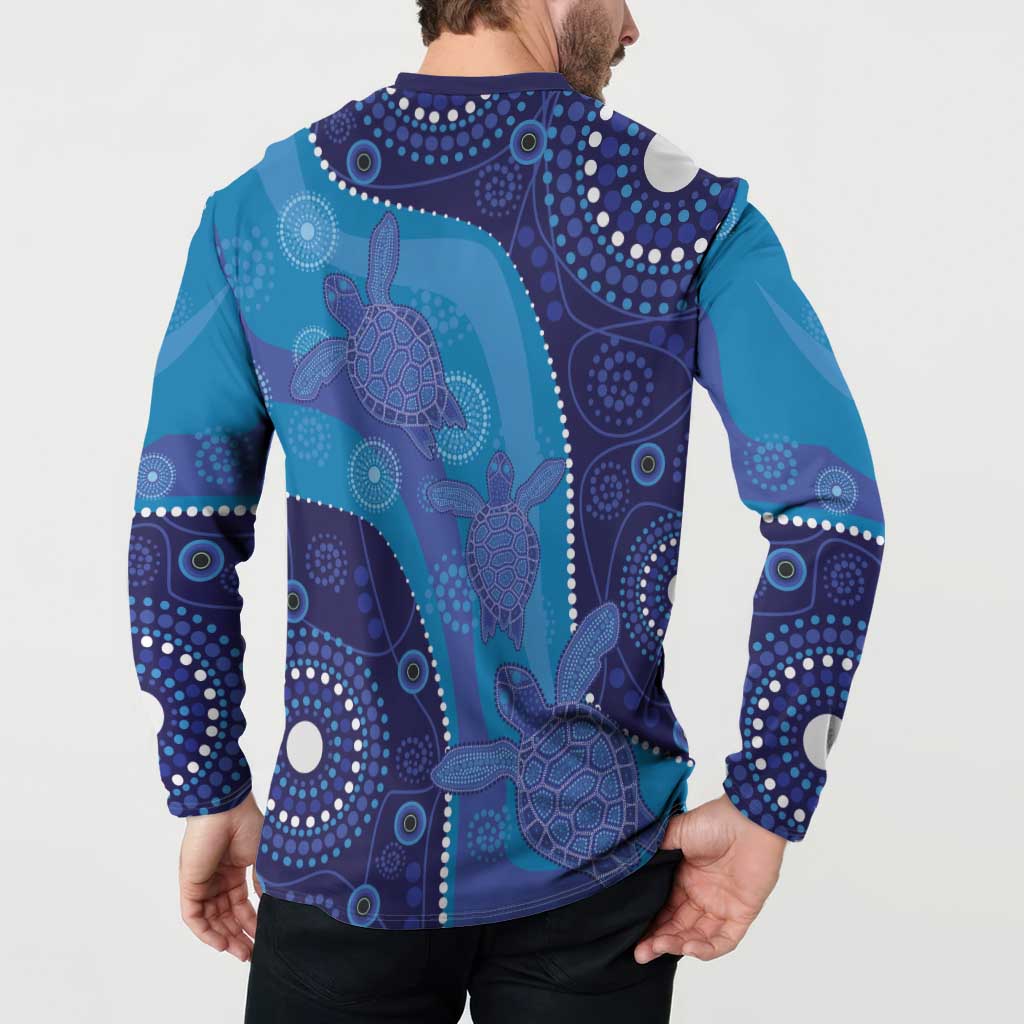 Australia Ngarrindjeri Button Sweatshirt Animal Aboriginal Art