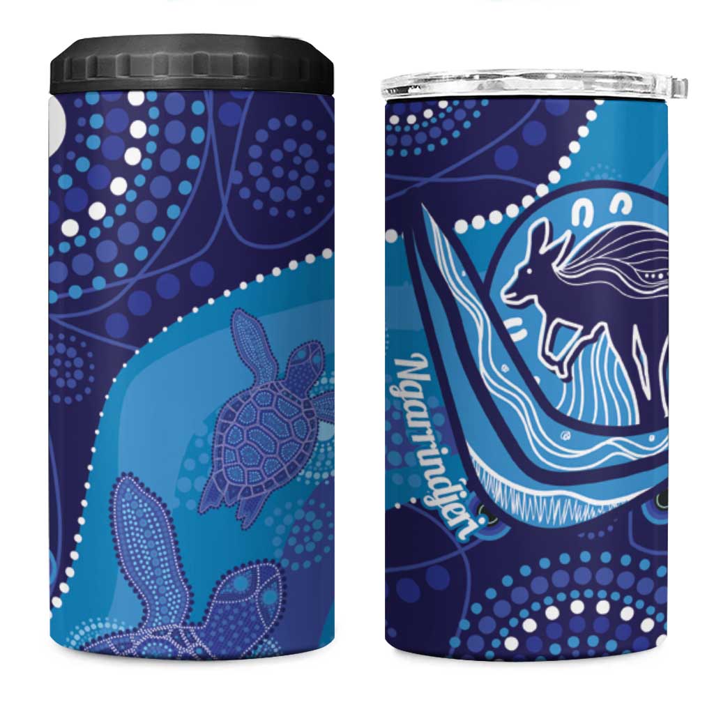 Australia Ngarrindjeri 4 in 1 Can Cooler Tumbler Animal Aboriginal Art