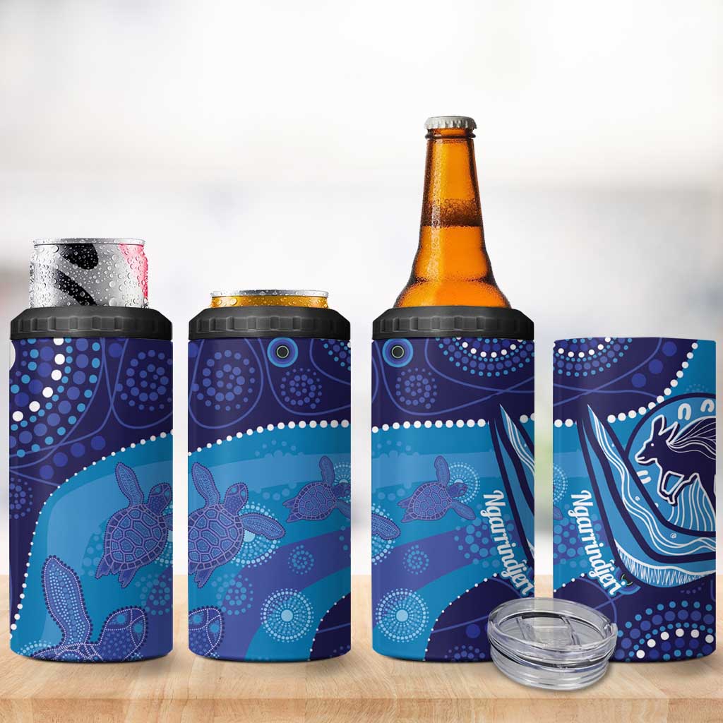 Australia Ngarrindjeri 4 in 1 Can Cooler Tumbler Animal Aboriginal Art