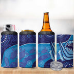 Australia Ngarrindjeri 4 in 1 Can Cooler Tumbler Animal Aboriginal Art