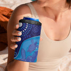 Australia Ngarrindjeri 4 in 1 Can Cooler Tumbler Animal Aboriginal Art
