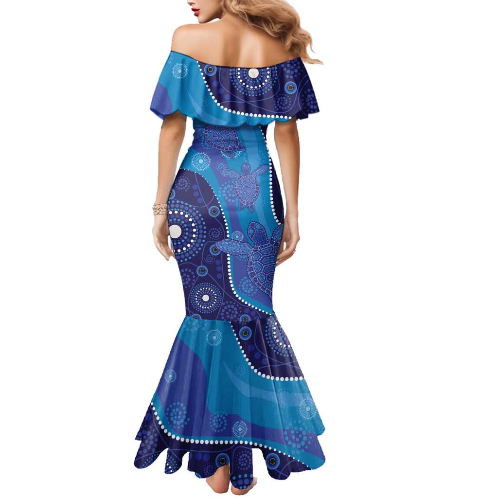 Australia Ngarrindjeri Family Matching Mermaid Dress and Hawaiian Shirt Animal Aboriginal Art