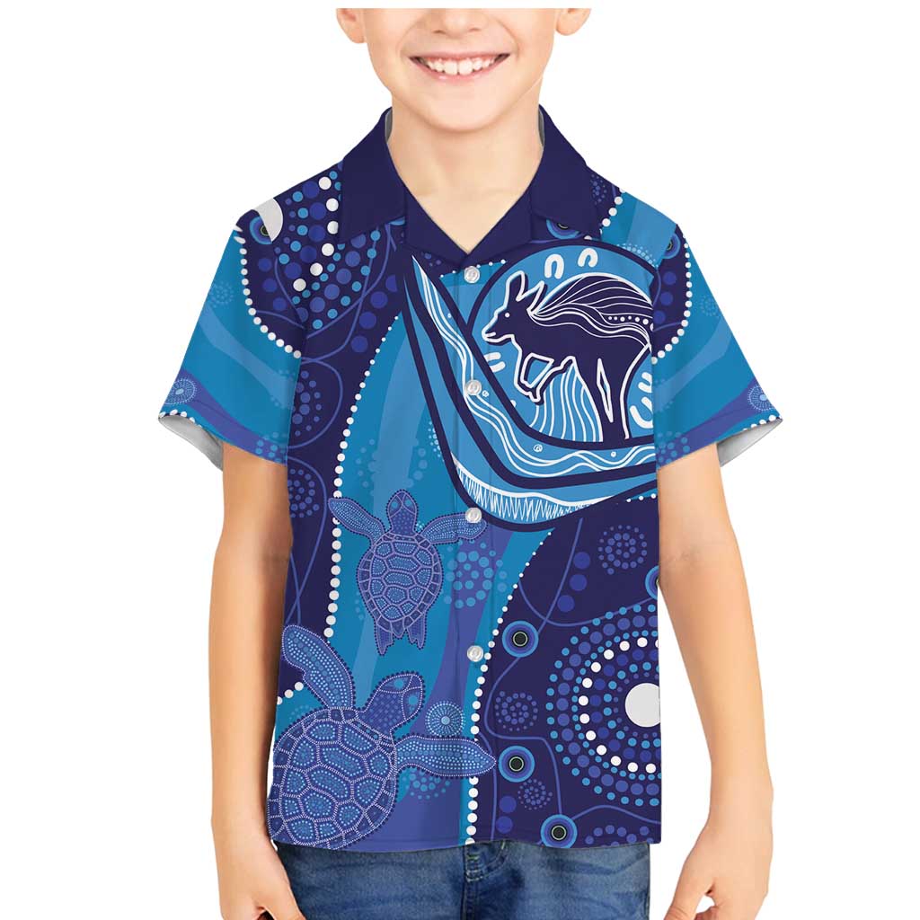 Australia Ngarrindjeri Family Matching Mermaid Dress and Hawaiian Shirt Animal Aboriginal Art