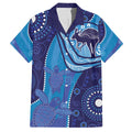 Australia Ngarrindjeri Family Matching Off The Shoulder Long Sleeve Dress and Hawaiian Shirt Animal Aboriginal Art