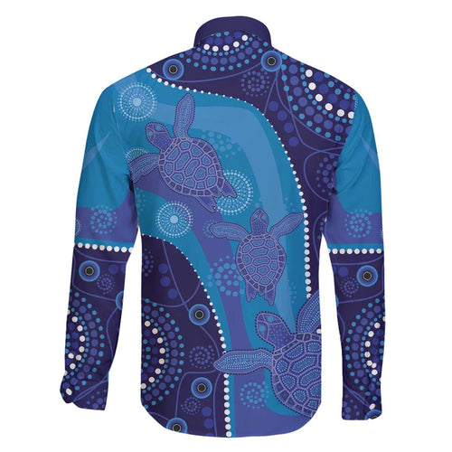 Australia Ngarrindjeri Family Matching Off The Shoulder Long Sleeve Dress and Hawaiian Shirt Animal Aboriginal Art