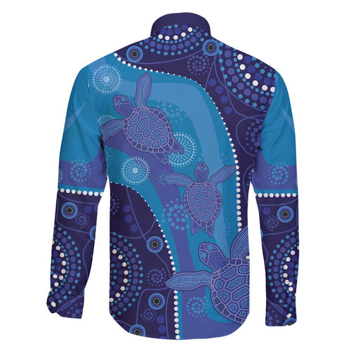 Australia Ngarrindjeri Family Matching Off Shoulder Short Dress and Hawaiian Shirt Animal Aboriginal Art