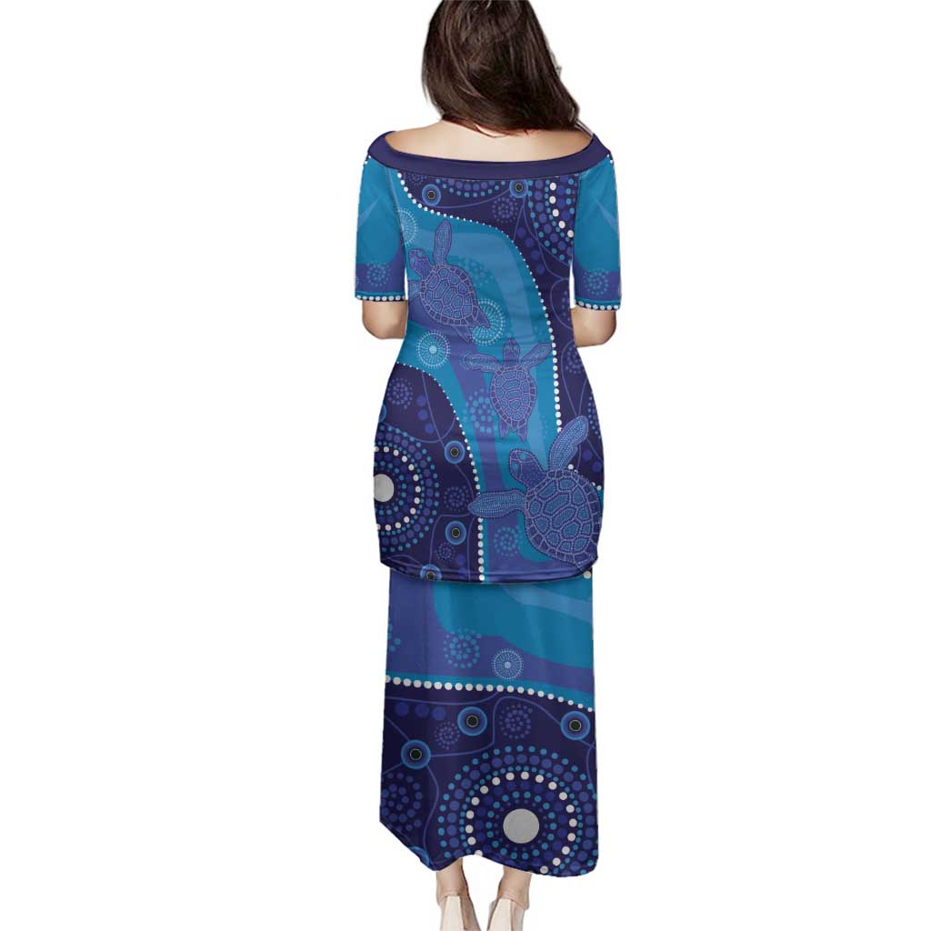 Australia Ngarrindjeri Family Matching Puletasi and Hawaiian Shirt Animal Aboriginal Art