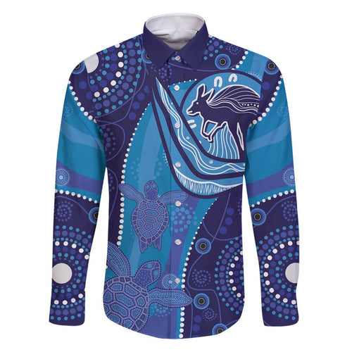 Australia Ngarrindjeri Family Matching Summer Maxi Dress and Hawaiian Shirt Animal Aboriginal Art
