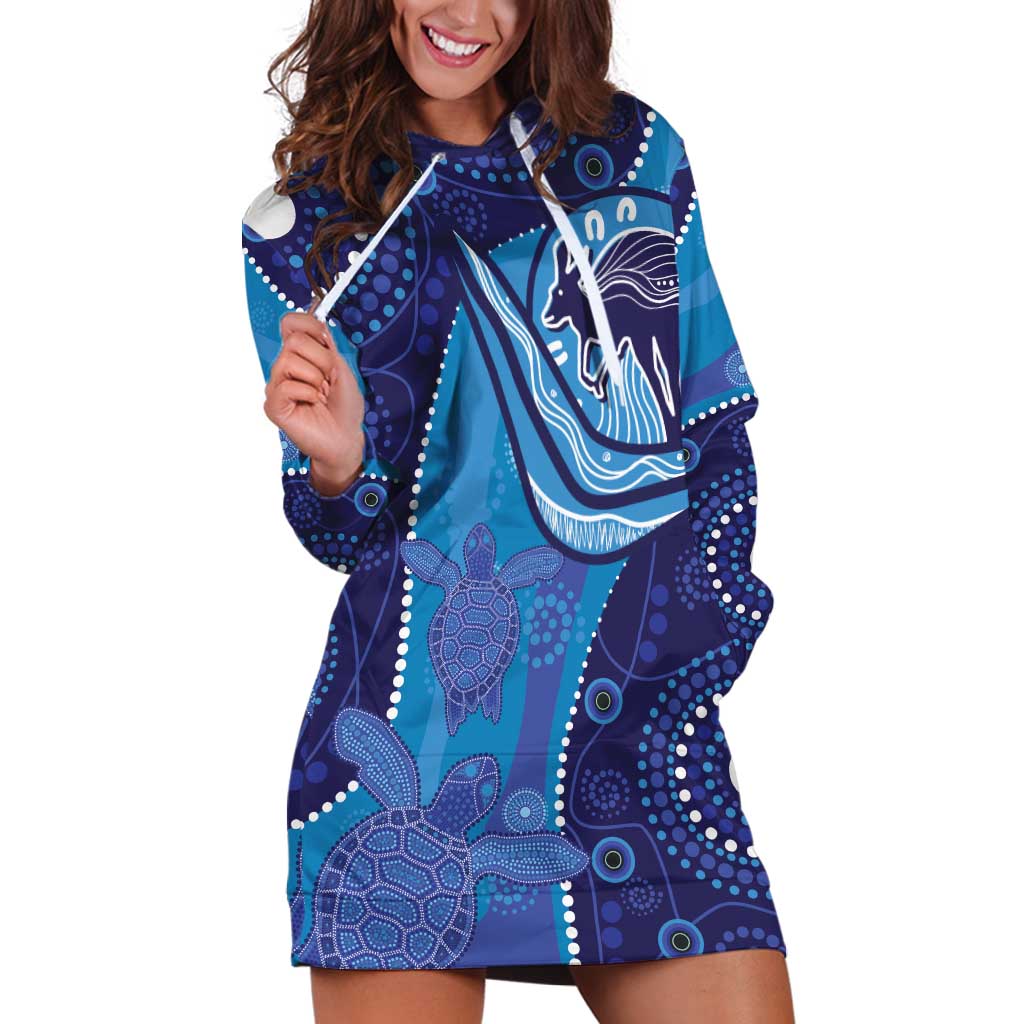 Australia Ngarrindjeri Hoodie Dress Animal Aboriginal Art