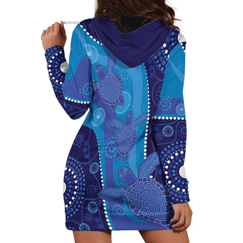 Australia Ngarrindjeri Hoodie Dress Animal Aboriginal Art
