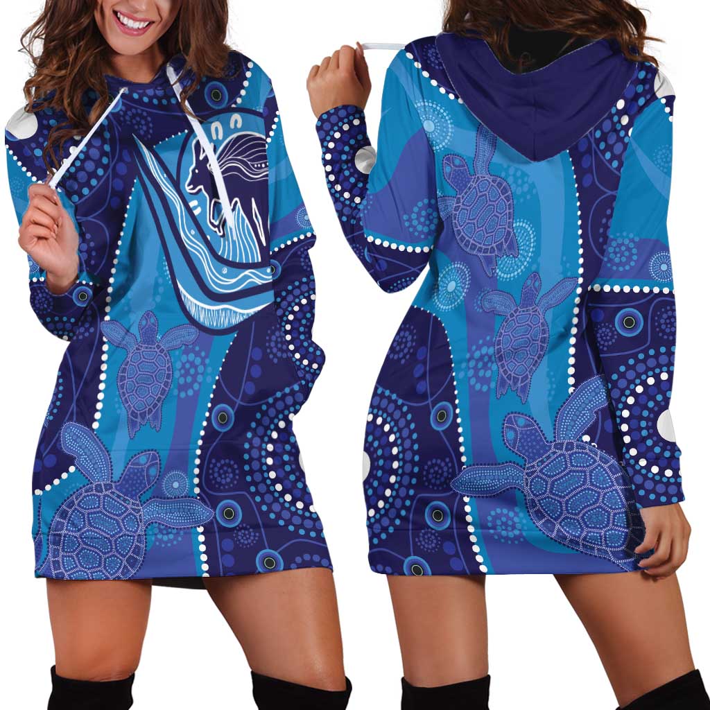Australia Ngarrindjeri Hoodie Dress Animal Aboriginal Art