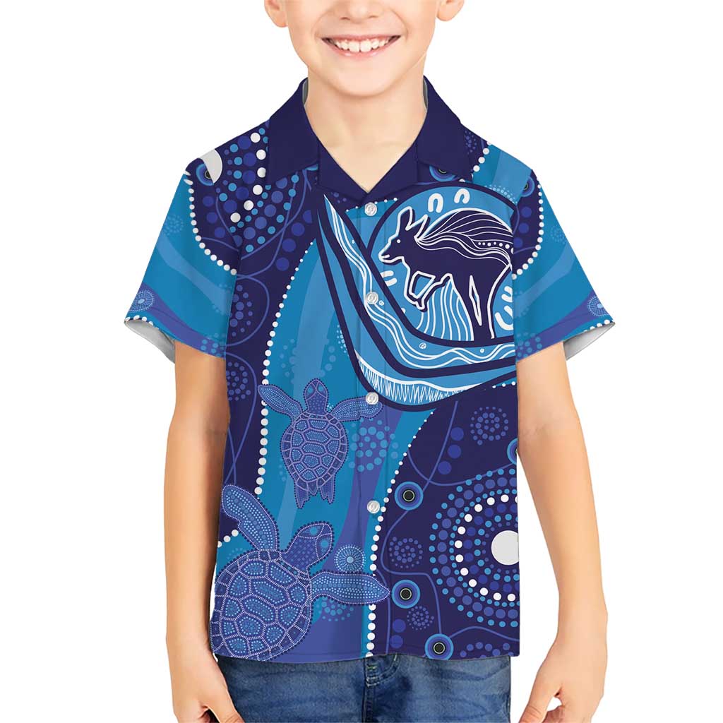 Australia Ngarrindjeri Kid Hawaiian Shirt Animal Aboriginal Art