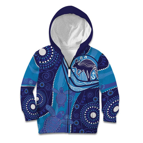 Australia Ngarrindjeri Kid Hoodie Animal Aboriginal Art