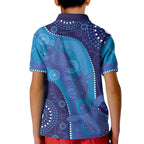 Australia Ngarrindjeri Kid Polo Shirt Animal Aboriginal Art