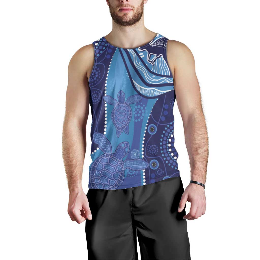 Australia Ngarrindjeri Men Tank Top Animal Aboriginal Art