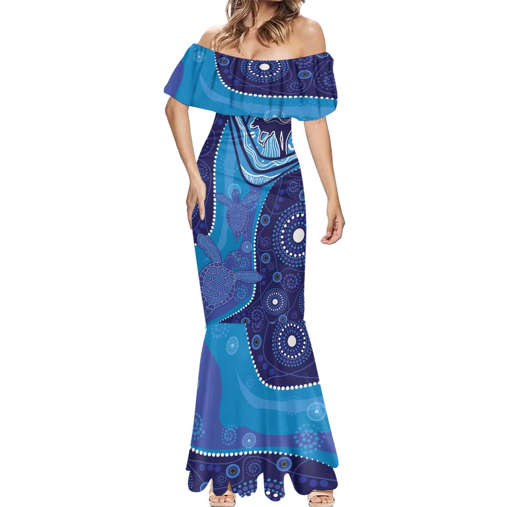 Australia Ngarrindjeri Mermaid Dress Animal Aboriginal Art
