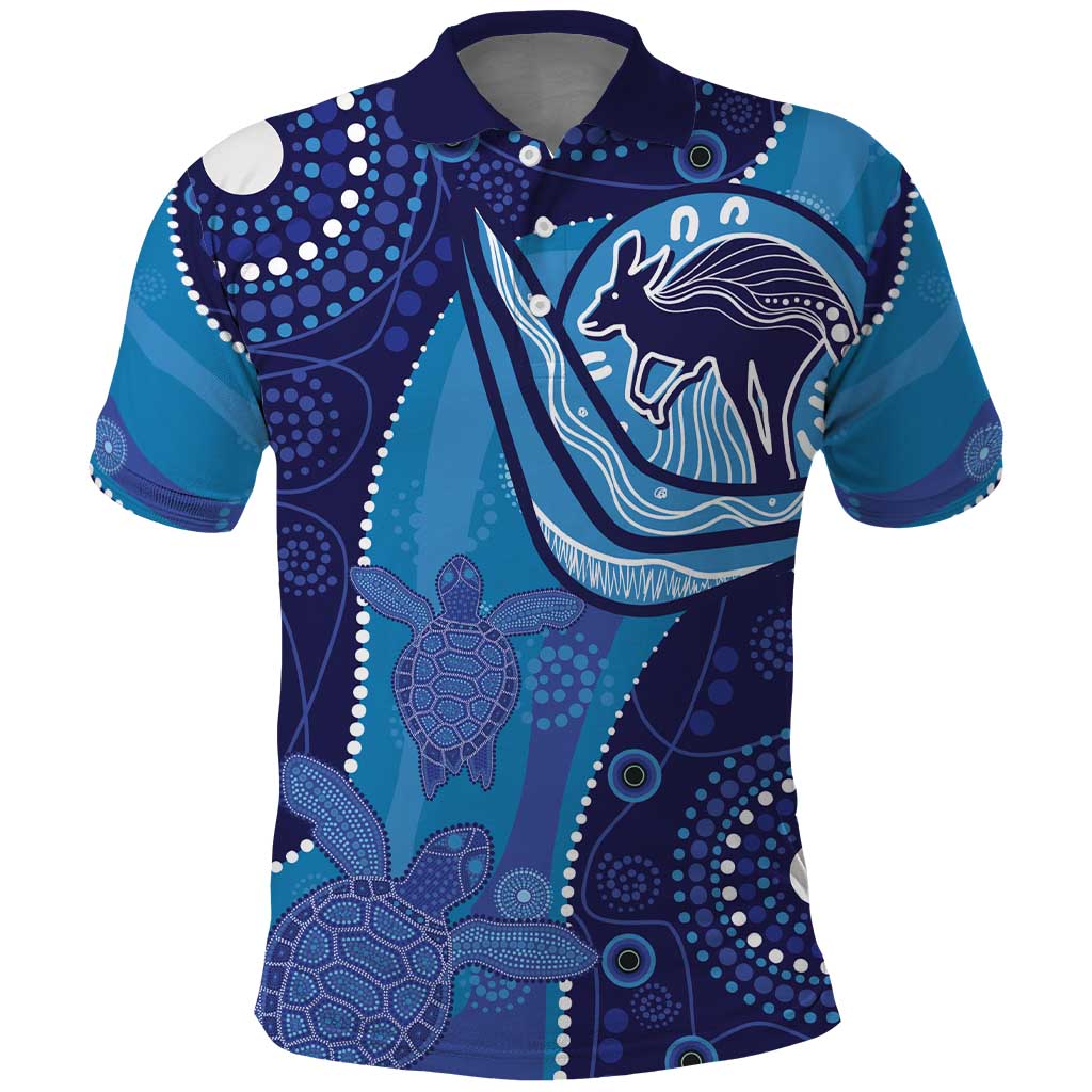 Australia Ngarrindjeri Polo Shirt Animal Aboriginal Art