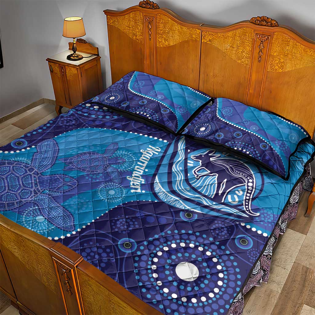 Australia Ngarrindjeri Quilt Bed Set Animal Aboriginal Art
