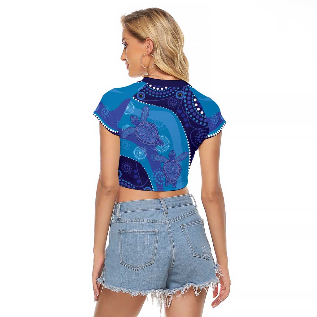 Australia Ngarrindjeri Raglan Cropped T Shirt Animal Aboriginal Art