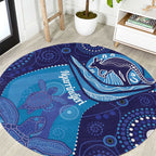 Australia Ngarrindjeri Round Carpet Animal Aboriginal Art