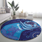 Australia Ngarrindjeri Round Carpet Animal Aboriginal Art