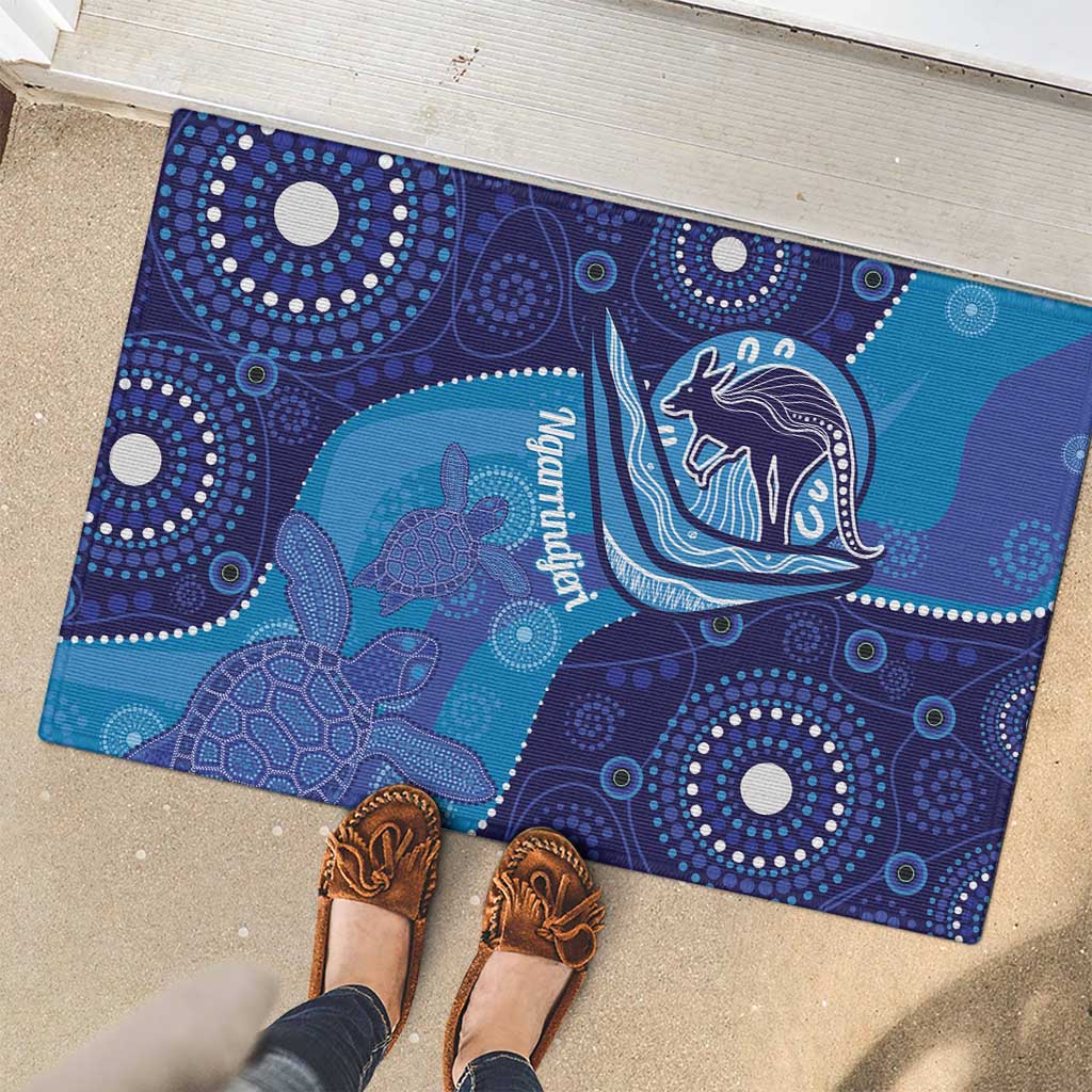 Australia Ngarrindjeri Rubber Doormat Animal Aboriginal Art