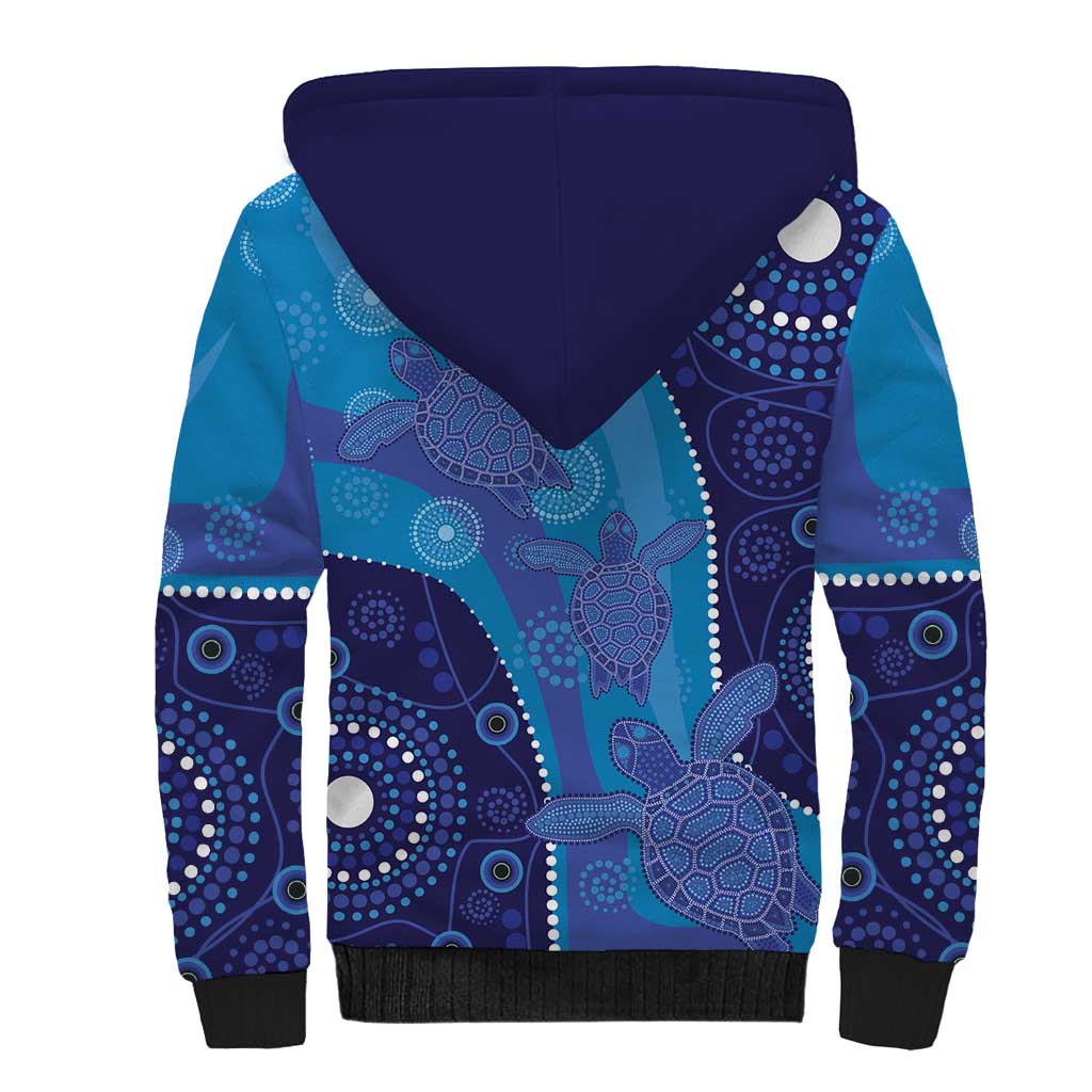 Australia Ngarrindjeri Sherpa Hoodie Animal Aboriginal Art