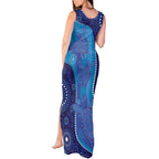 Australia Ngarrindjeri Tank Maxi Dress Animal Aboriginal Art