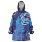 Australia Ngarrindjeri Wearable Blanket Hoodie Animal Aboriginal Art