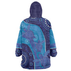 Australia Ngarrindjeri Wearable Blanket Hoodie Animal Aboriginal Art
