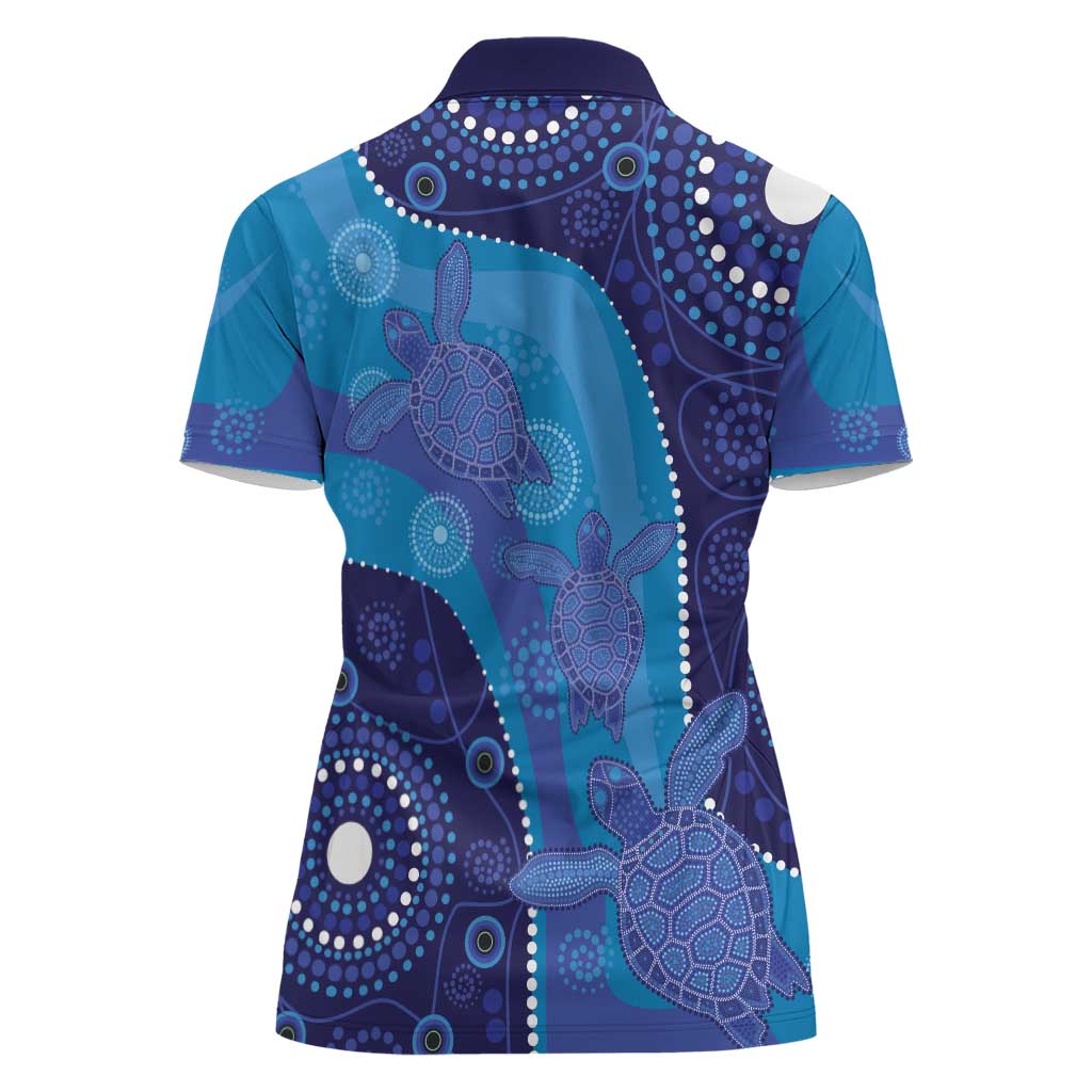 Australia Ngarrindjeri Women Polo Shirt Animal Aboriginal Art