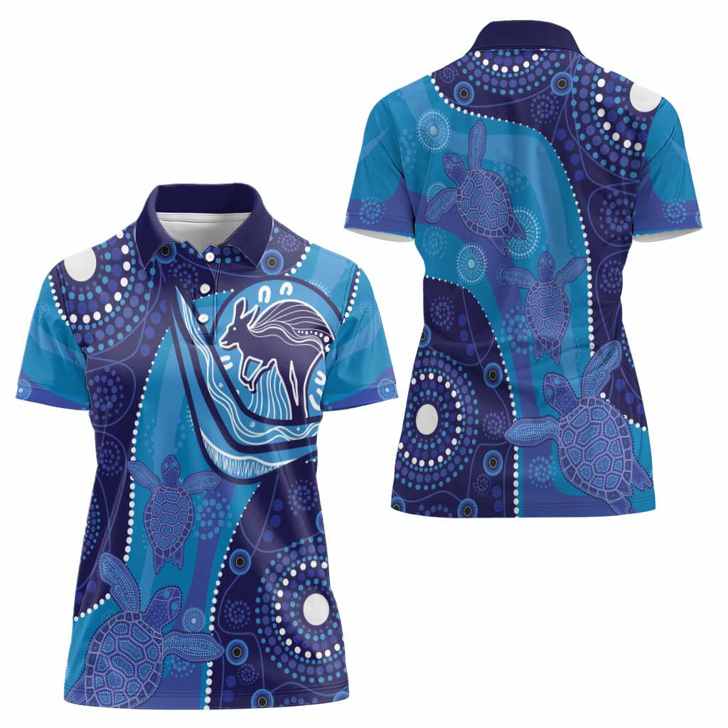 Australia Ngarrindjeri Women Polo Shirt Animal Aboriginal Art