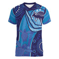 Australia Ngarrindjeri Women V-Neck T-Shirt Animal Aboriginal Art