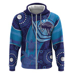 Australia Ngarrindjeri Zip Hoodie Animal Aboriginal Art