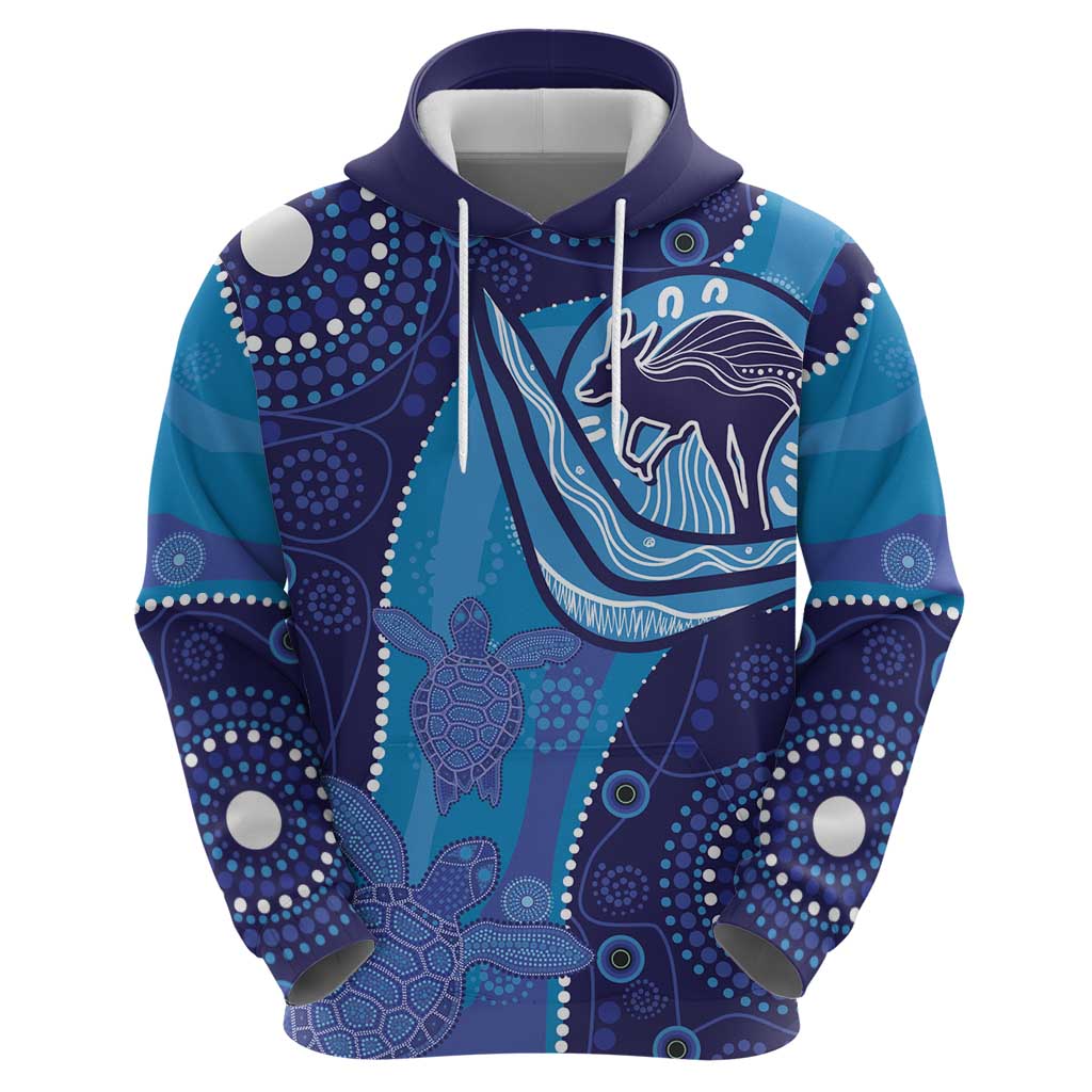 Australia Ngarrindjeri Zip Hoodie Animal Aboriginal Art