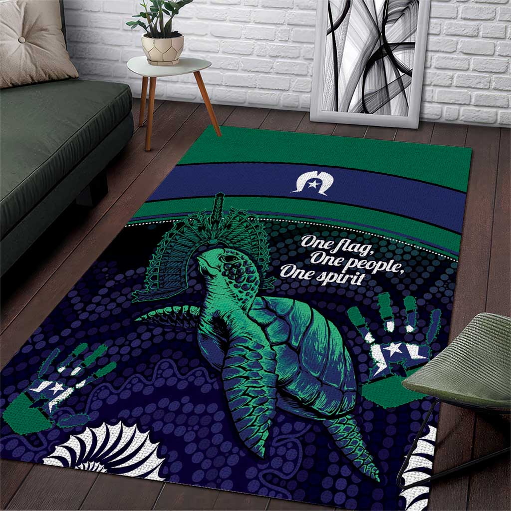 Torres Strait Islanders Flag Day Area Rug Dhari One Flag One People One Spirit