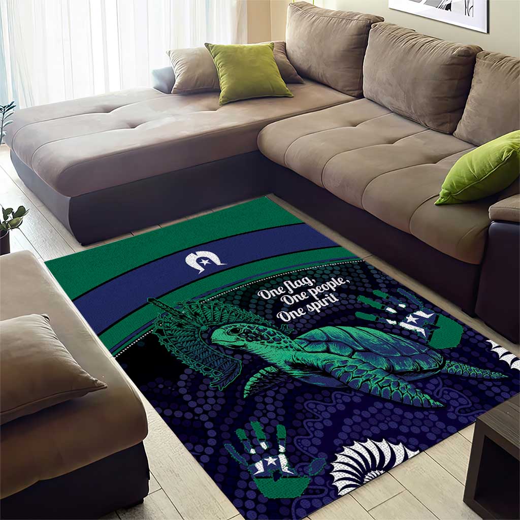 Torres Strait Islanders Flag Day Area Rug Dhari One Flag One People One Spirit