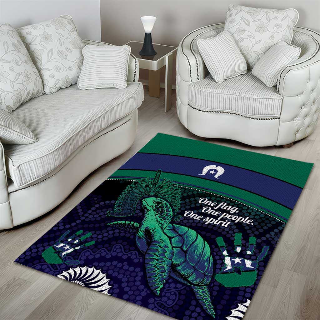 Torres Strait Islanders Flag Day Area Rug Dhari One Flag One People One Spirit