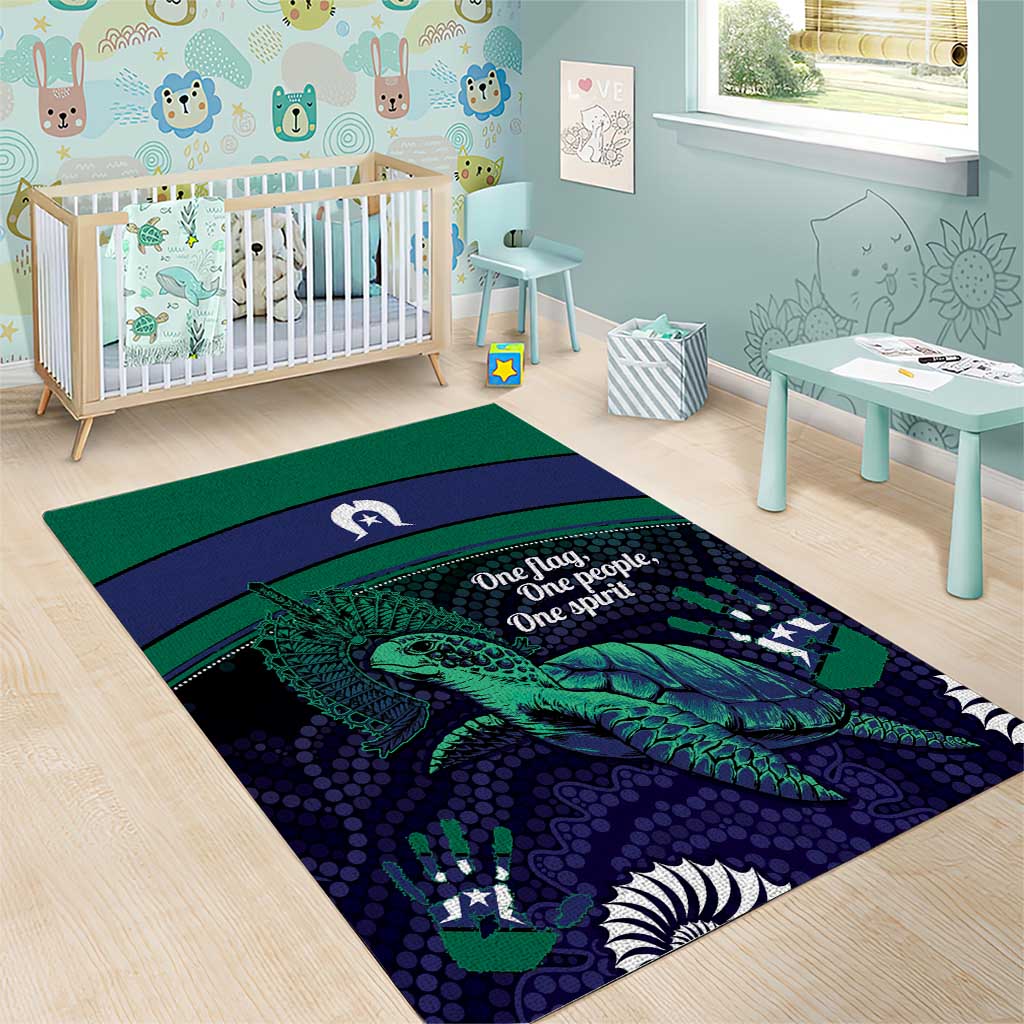 Torres Strait Islanders Flag Day Area Rug Dhari One Flag One People One Spirit