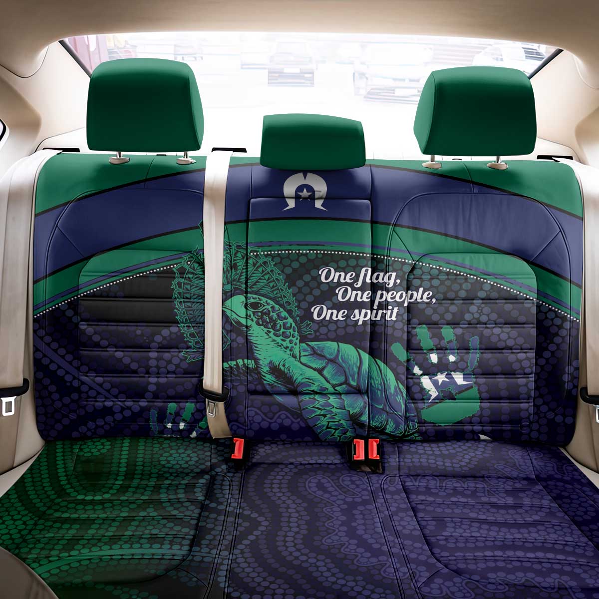 Torres Strait Islanders Flag Day Back Car Seat Cover Dhari One Flag One People One Spirit