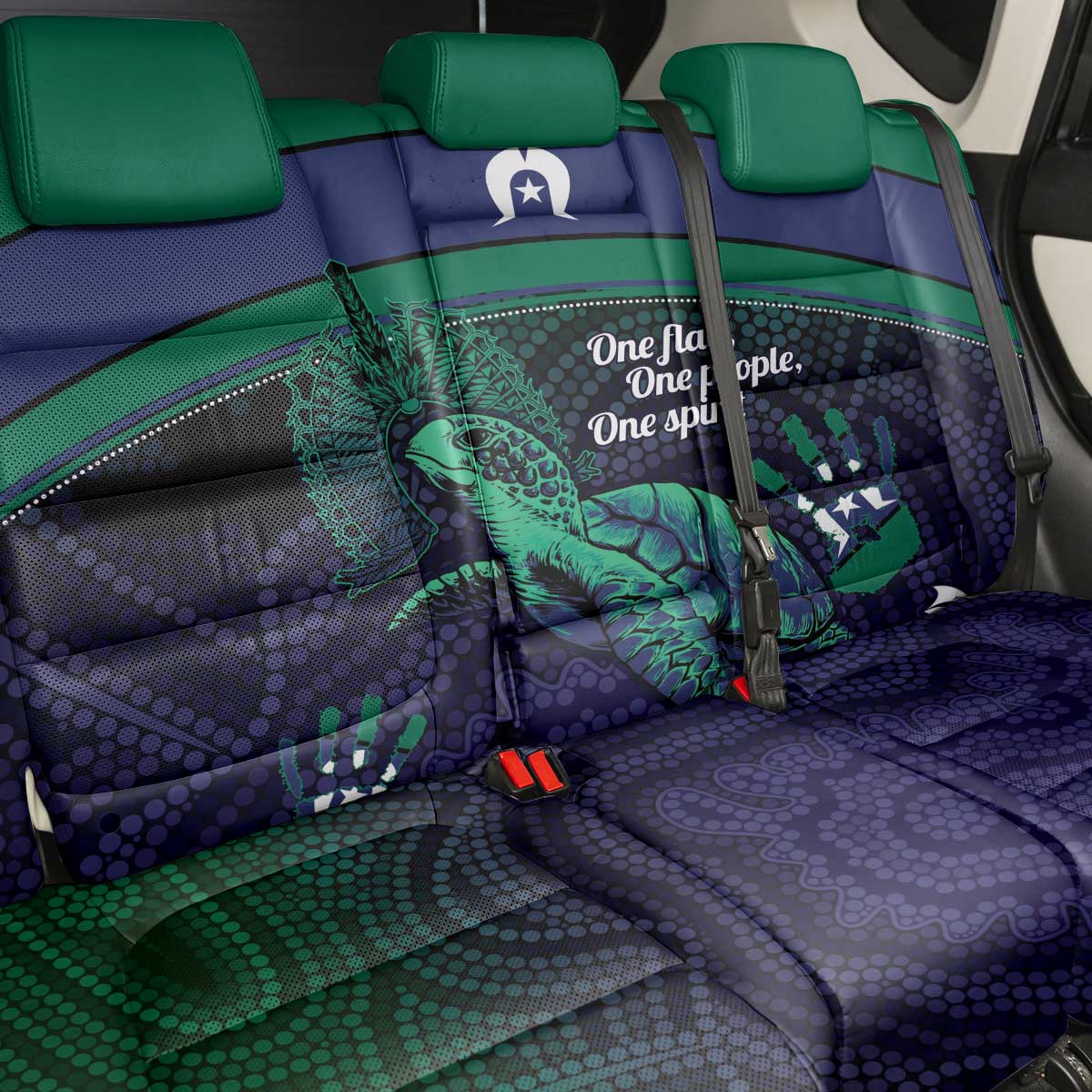 Torres Strait Islanders Flag Day Back Car Seat Cover Dhari One Flag One People One Spirit
