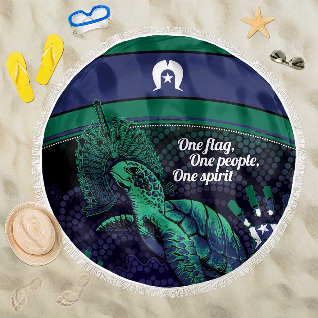 Torres Strait Islanders Flag Day Beach Blanket Dhari One Flag One People One Spirit