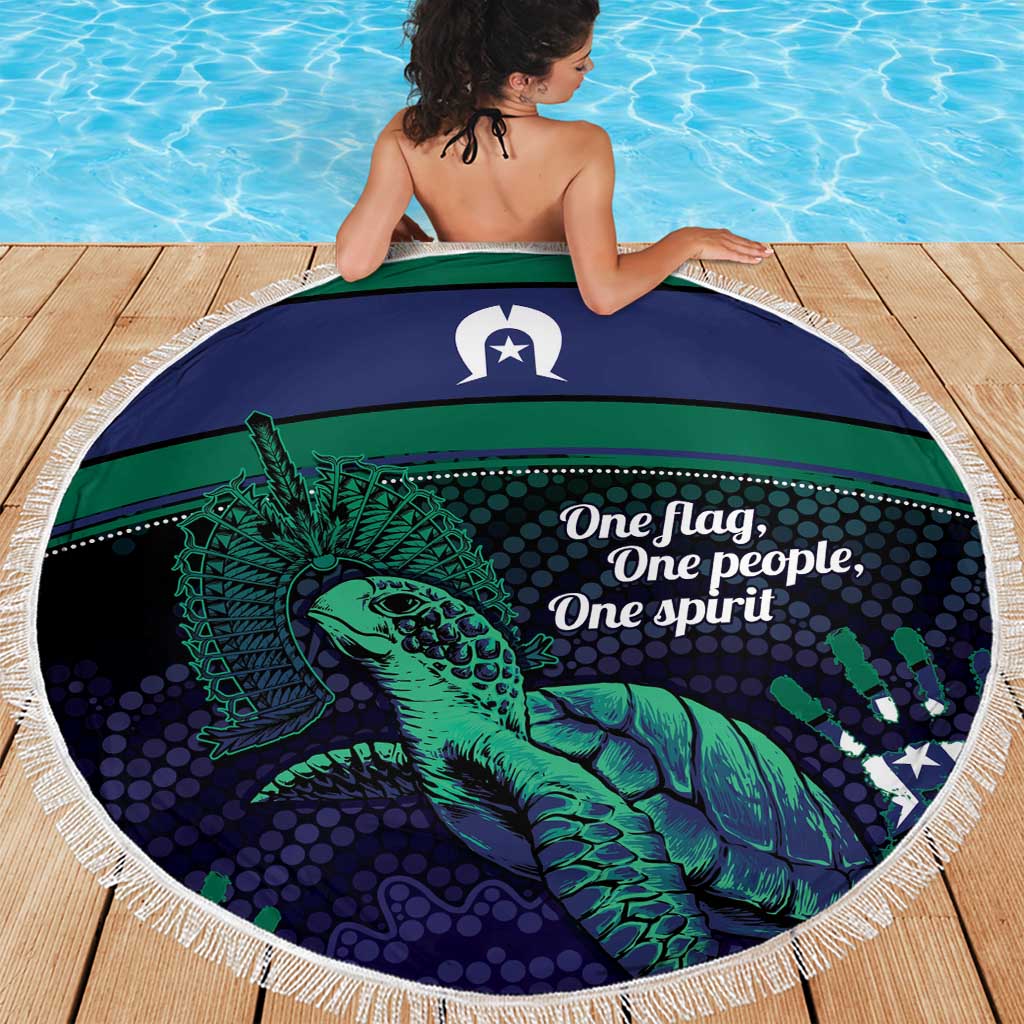 Torres Strait Islanders Flag Day Beach Blanket Dhari One Flag One People One Spirit