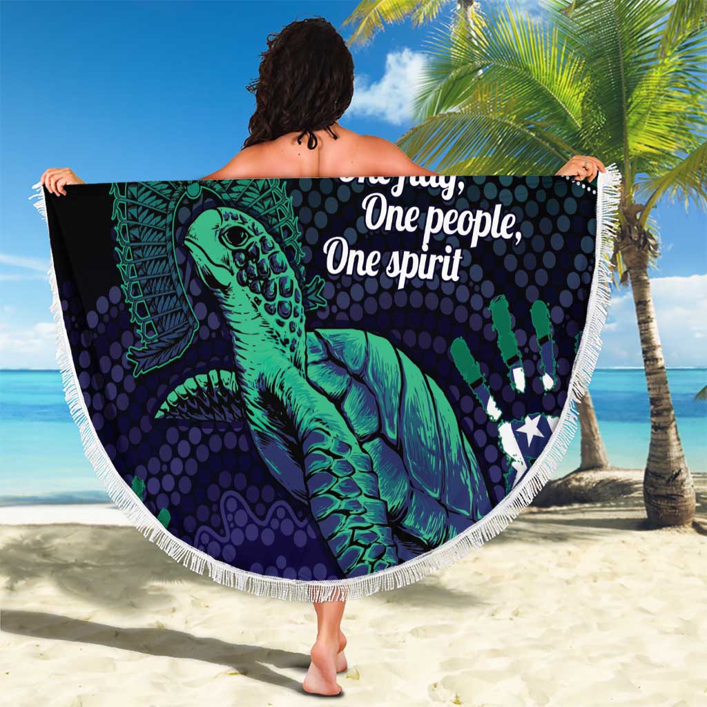 Torres Strait Islanders Flag Day Beach Blanket Dhari One Flag One People One Spirit