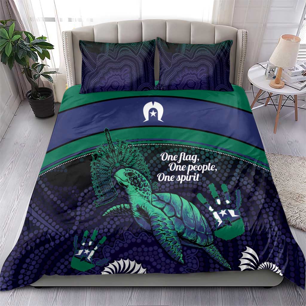 Torres Strait Islanders Flag Day Bedding Set Dhari One Flag One People One Spirit