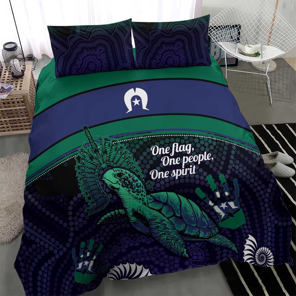 Torres Strait Islanders Flag Day Bedding Set Dhari One Flag One People One Spirit
