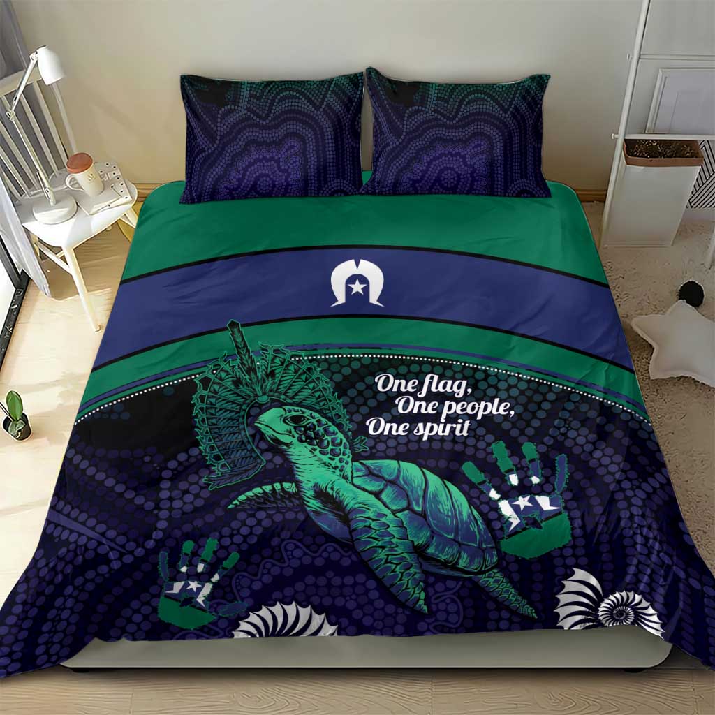Torres Strait Islanders Flag Day Bedding Set Dhari One Flag One People One Spirit