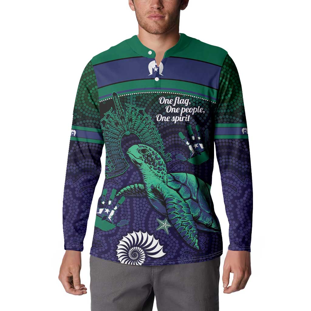 Torres Strait Islanders Flag Day Button Sweatshirt Dhari One Flag One People One Spirit