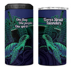 Torres Strait Islanders Flag Day 4 in 1 Can Cooler Tumbler Dhari One Flag One People One Spirit